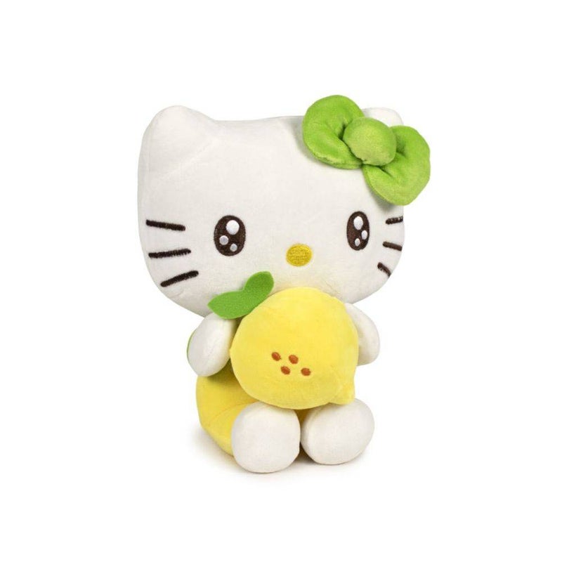 Hello Kitty Sanrio Hello Kitty and Friends Macedonia Hello Kitty with Lemon Large Plush Toy (32 cm, Yellow/White/Green) - Image 2